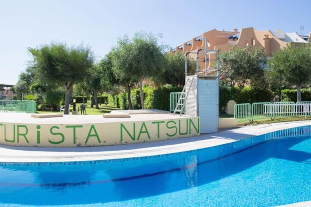Estudio En Urbanizacion Naturista Con Piscina Junto Al Mar Vera Exteriör bild